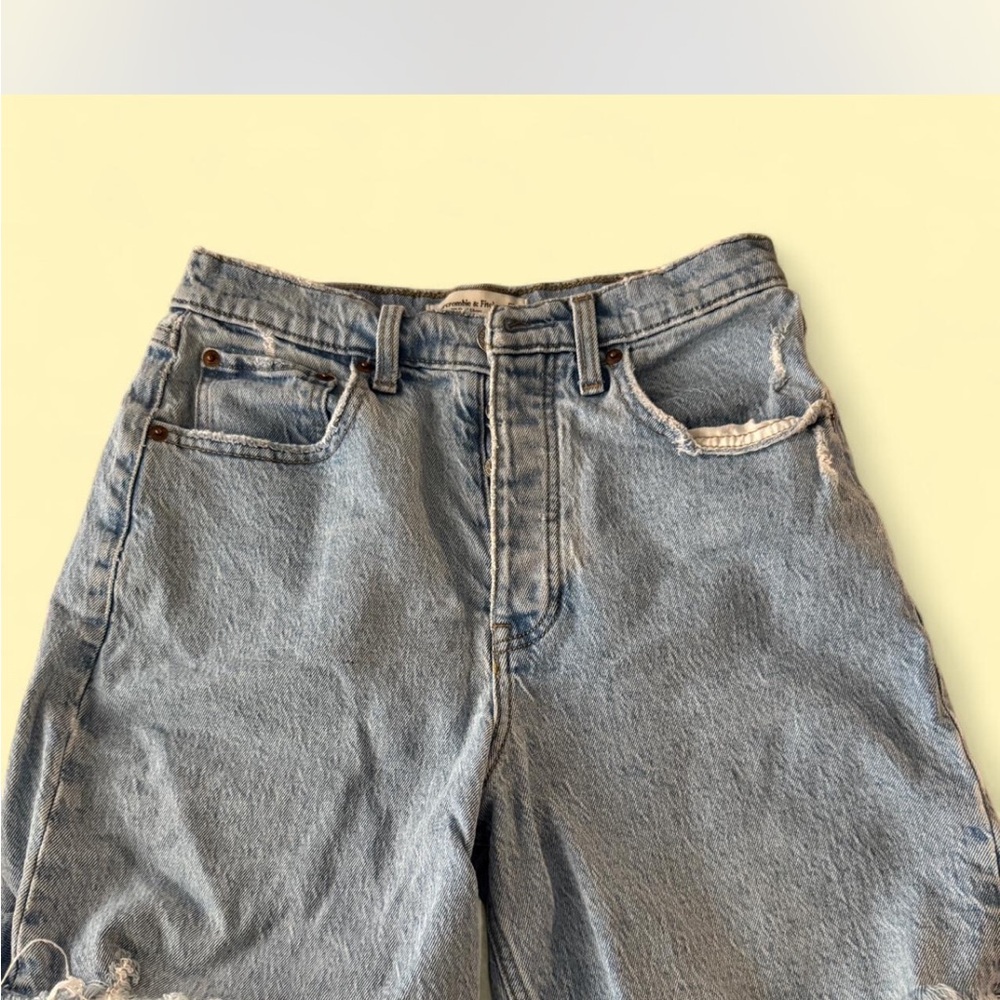 Abercrombie & Fitch Light Blue Denim Shorts